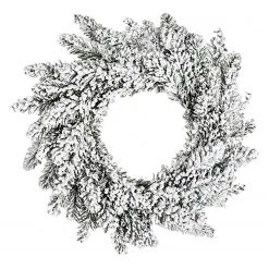 FLHF Couronne de l’Avent Hilltown - Polyester PVC - Blanc