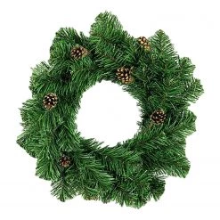 FLHF Couronne de l’Avent Hillier - Polyester PVC - Vert