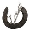 GILDE Statuette En haut - Manguier - Noir - 35 x 32 x 6 cm
