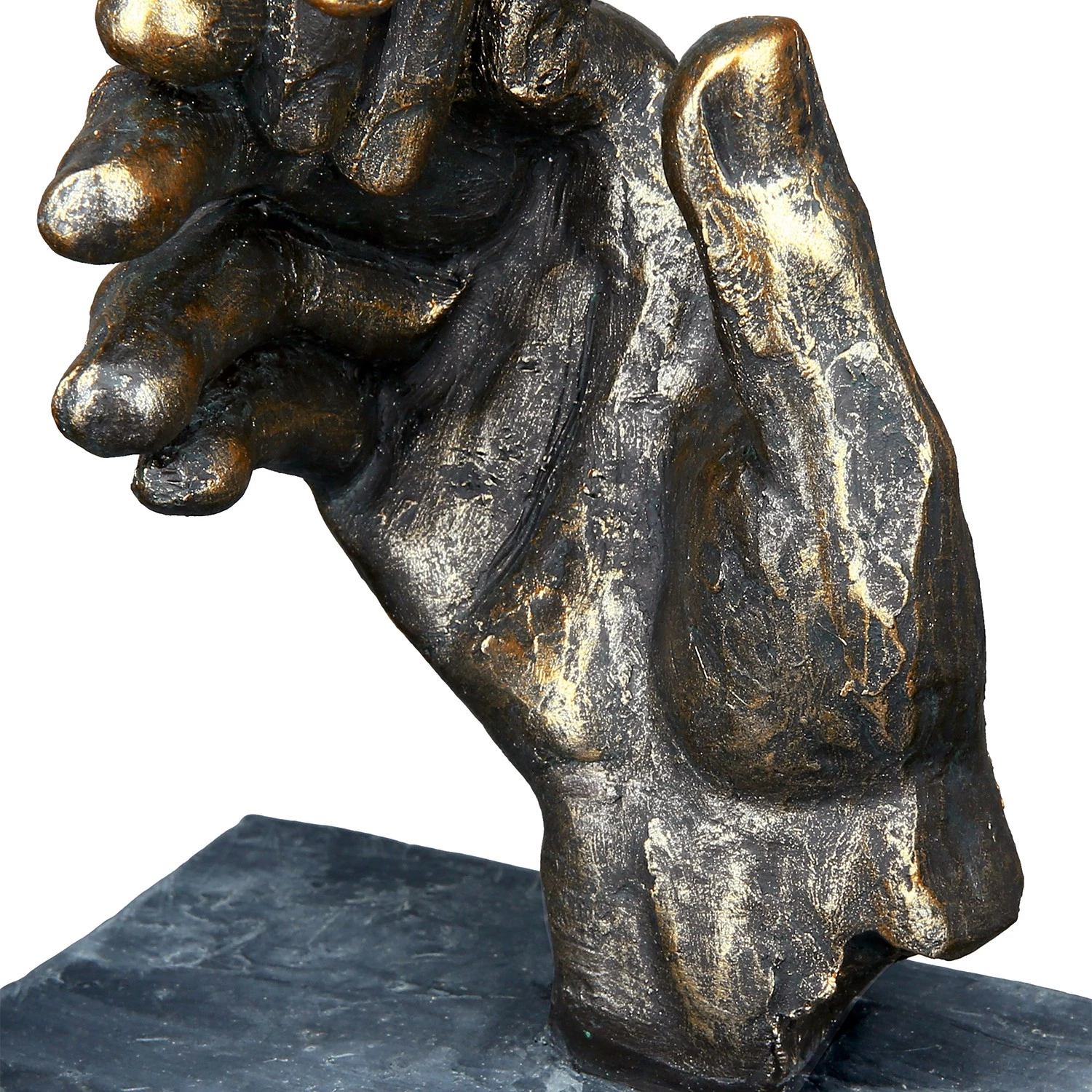 GILDE Statuette Two hands - Résine - Doré - 13 x 21 x 7 cm 3 GILDE Statuette Two hands - Résine - Doré - 13 x 21 x 7 cm – Image 3