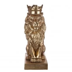 GILDE Statuette Lion - Résine - Doré - 25 x 70 x 37 cm -Pas Cher Décoration Magasin 1000316829 220104 145244000116 DETAILS P000000001000316829