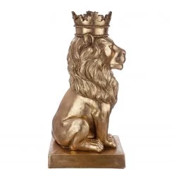 GILDE Statuette Lion - Résine - Doré - 25 x 70 x 37 cm -Pas Cher Décoration Magasin 1000316829 220104 145244000127 DETAILS P000000001000316829