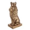 GILDE Statuette Lion - Résine - Doré - 25 x 70 x 37 cm
