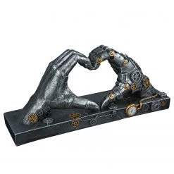 GILDE Statuette Steampunk Hand - Résine - Argenté - 35 x 16 x 10 cm -Pas Cher Décoration Magasin 1000316832 220104 145244000124 DETAILS P000000001000316832