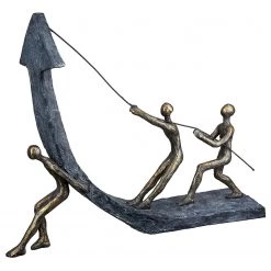 GILDE Statuette Success - Résine - Gris - 35 x 29 x 9 cm