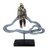 GILDE Statuette Lovecloud - Résine - Gris - 31 x 32 x 8 cm