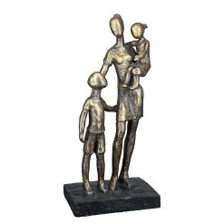 GILDE Statuette Mère et enfant - Résine - Marron - 12 x 27 x 9 cm