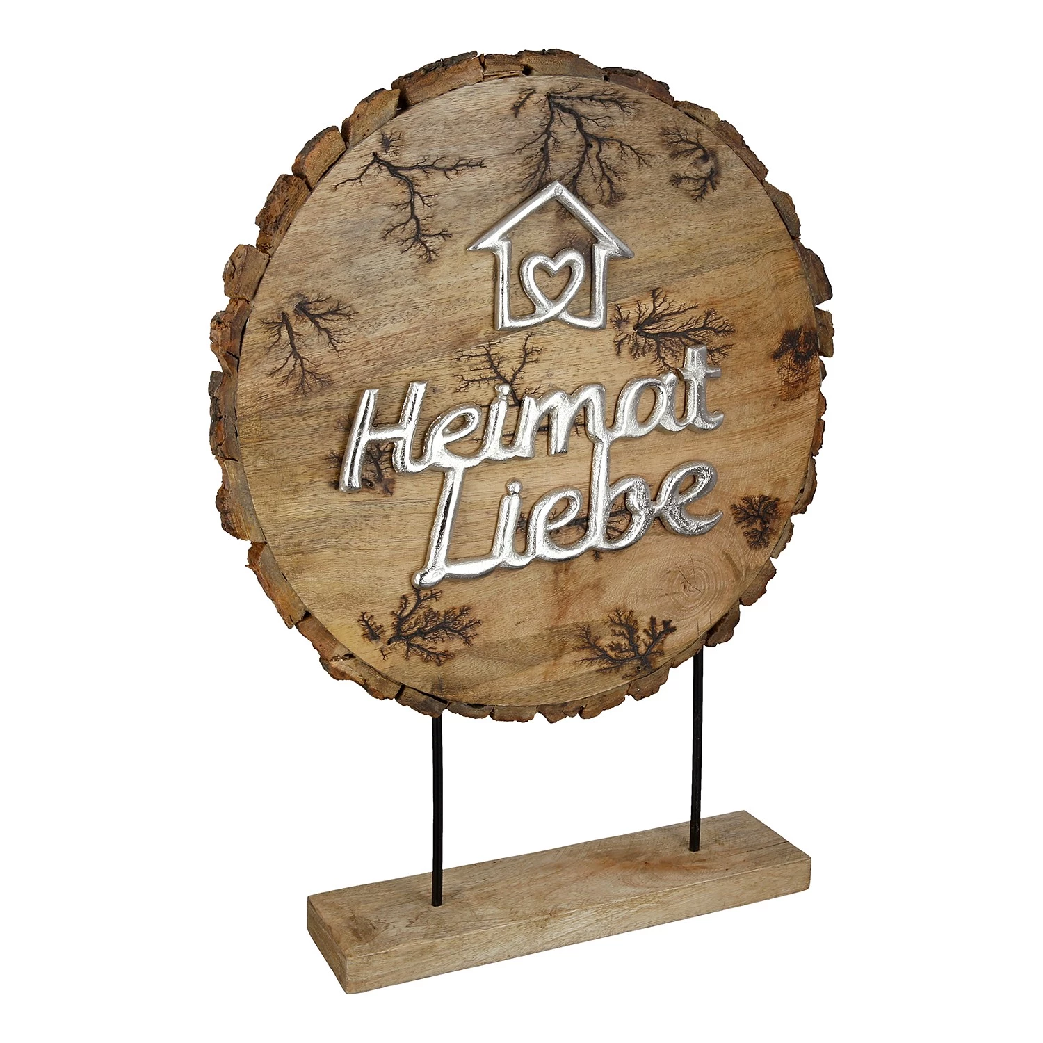GILDE Objet déco Heimat Liebe - Manguier - Marron - 36 x 51 x 8 cm 1 GILDE Objet déco Heimat Liebe - Manguier - Marron - 36 x 51 x 8 cm
