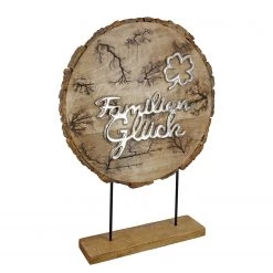 GILDE Objet déco Familienglück - Manguier - Marron - 36 x 51 x 8 cm