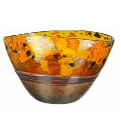 GILDE Coupe Noli - Verre coloré - Marron - 28 x 14 x 21 cm
