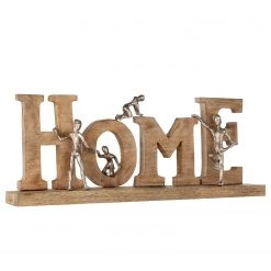 GILDE Lettres décoratives HOME - Manguier - Marron - 59 x 58 x 8 cm