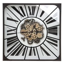 GILDE Horloge murale Clochau - Fer - Multicolore - 80 x 80 x 9 cm