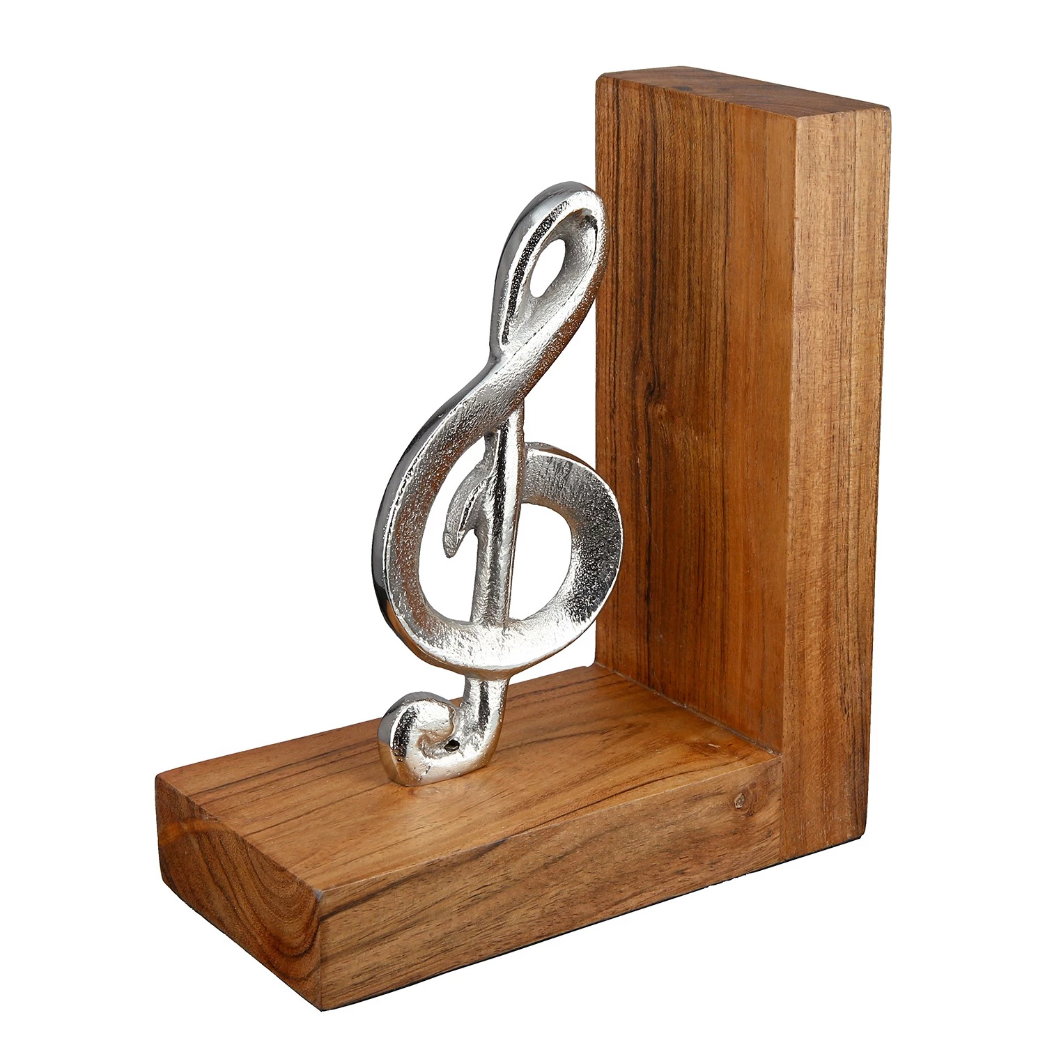 GILDE Serre-livres Musique (2 éléments) - Acacia - Marron - 15 x 18 x 8 cm 3 GILDE Serre-livres Musique (2 éléments) - Acacia - Marron - 15 x 18 x 8 cm – Image 3