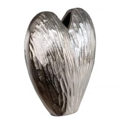 GILDE Vase Cœur - Aluminium - Argenté - 25 x 21 x 7 cm -Pas Cher Décoration Magasin 1000316866 220104 14524600210 DETAILS P000000001000316866