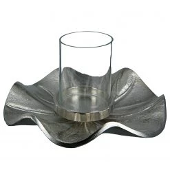 GILDE Chandelier Float - Aluminium - Argenté - 23 x 6 x 23 cm