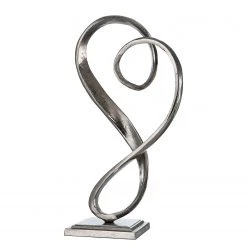 GILDE Statuette Curved Heart - Aluminium - Argenté - 16 x 33 x 10 cm 5 GILDE Statuette Curved Heart - Aluminium - Argenté - 16 x 33 x 10 cm -Pas Cher Décoration Magasin 1000316883 220104 14524700255 DETAILS P000000001000316883