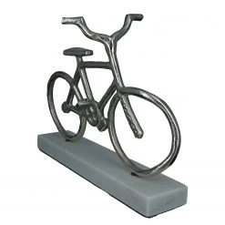 GILDE Objet déco Vélo - Aluminium - Argenté - 35 x 28 x 13 cm