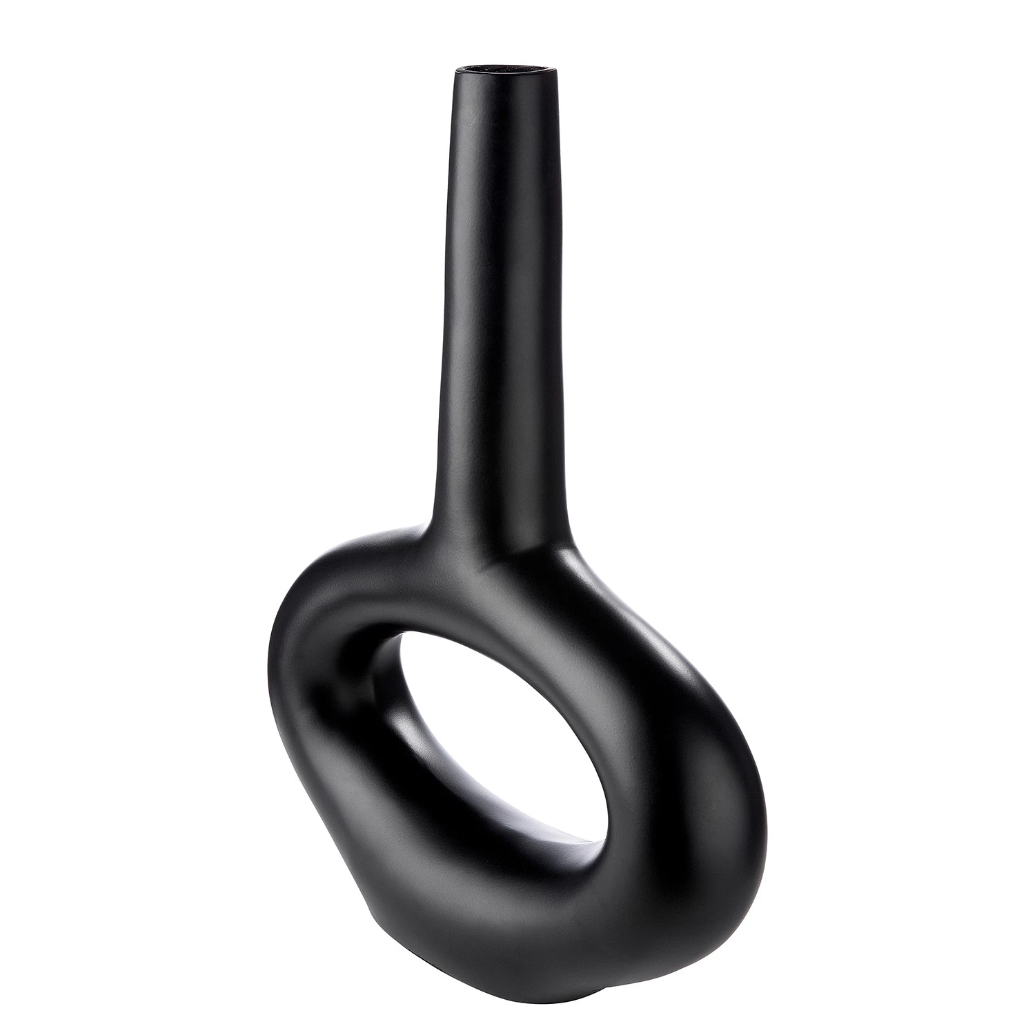 GILDE Vase Oval I - Aluminium - Noir - 39 x 50 x 7 cm 3 GILDE Vase Oval I - Aluminium - Noir - 39 x 50 x 7 cm – Image 3