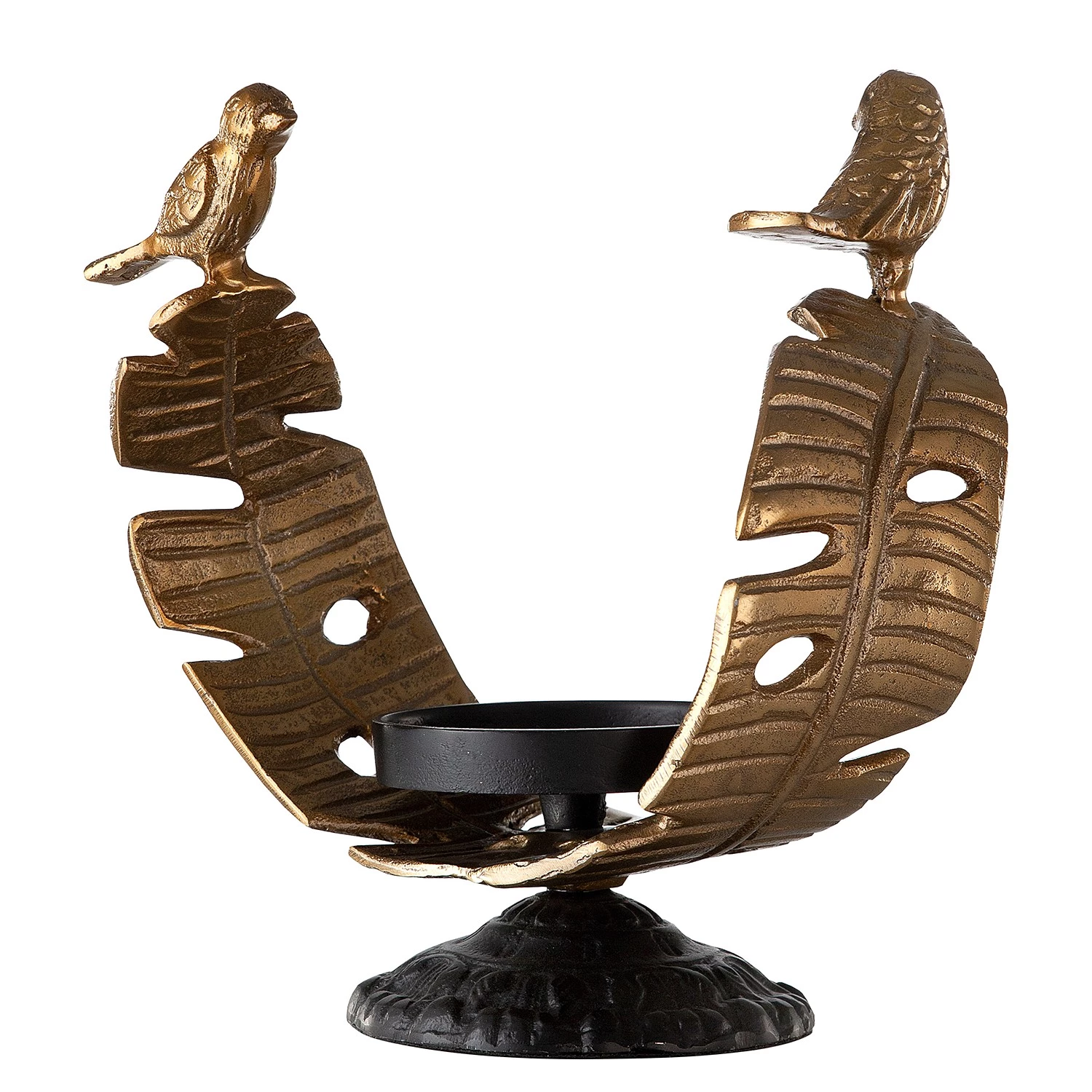 GILDE Chandelier Oiseau sur une feuille - Aluminium - Marron - 20 x 22 x 17 cm 3 GILDE Chandelier Oiseau sur une feuille - Aluminium - Marron - 20 x 22 x 17 cm – Image 3