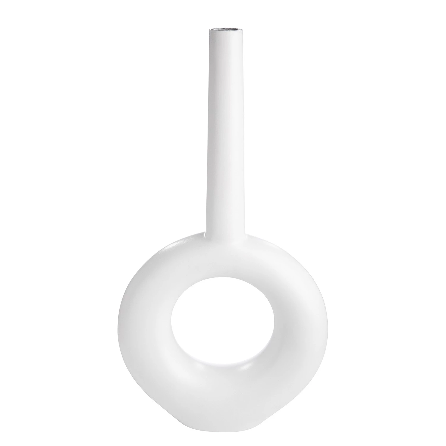 GILDE Vase Round - Aluminium - Blanc - 32 x 58 x 10 cm 1 GILDE Vase Round - Aluminium - Blanc - 32 x 58 x 10 cm