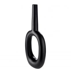 GILDE Vase Oval II - Aluminium - Noir - 30 x 69 x 10 cm -Pas Cher Décoration Magasin 1000316905 220104 14524900310 DETAILS P000000001000316905