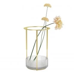 Umbra Vase Tesora - Aluminium / Acier - Laiton - 15,24 cm x 25,73 cm x 15,24 cm -Pas Cher Décoration Magasin 1000316972 220112 13092500135 DETAILS P000000001000316972