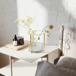 Umbra Vase Tesora - Aluminium / Acier - Laiton - 15,24 cm x 25,73 cm x 15,24 cm -Pas Cher Décoration Magasin 1000316972 220112 13092500144 DETAILS P000000001000316972