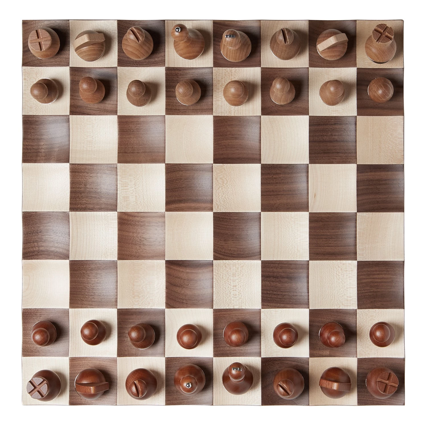 Umbra Jeu d’échec Wobble - Zinc - Noyer - 37,795 cm x 11,43 cm x 37,795 cm 4 Umbra Jeu d’échec Wobble - Zinc - Noyer - 37,795 cm x 11,43 cm x 37,795 cm – Image 4