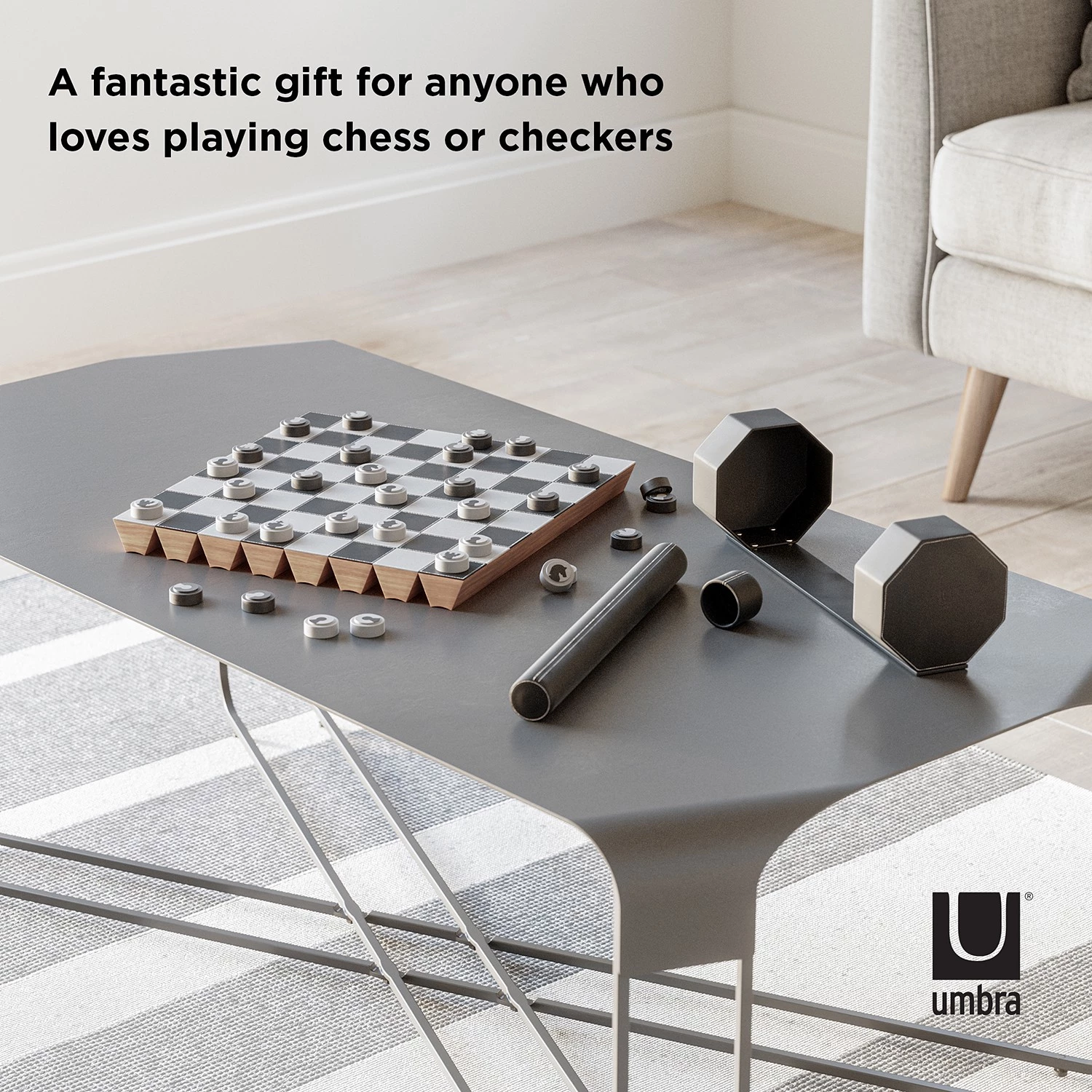 Umbra Jeu d’échec Rolz - Polyéthylène / Hêtre - Noir - 30,48 cm x 2,54 cm x 30,48 cm 17 Umbra Jeu d’échec Rolz - Polyéthylène / Hêtre - Noir - 30,48 cm x 2,54 cm x 30,48 cm – Image 17