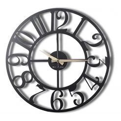 Twentyfour Horloge murale Lodrino - Aluminium - Noir