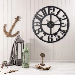 Twentyfour Horloge murale Lodrino - Aluminium - Noir -Pas Cher Décoration Magasin 1000327472 220126 13505500021 MOOD DETAILS P000000001000327472 mood