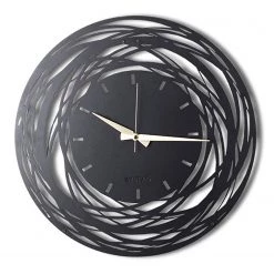Twentyfour Horloge murale Lomba - Aluminium - Noir