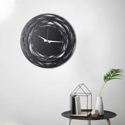 Twentyfour Horloge murale Lomba - Aluminium - Noir -Pas Cher Décoration Magasin 1000327478 220126 13505600021 MOOD DETAILS P000000001000327478 mood