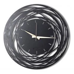 Twentyfour Horloge murale Lombez - Aluminium - Noir