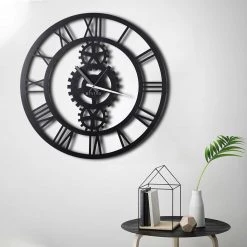 Twentyfour Horloge murale Lohengrin - Aluminium - Noir -Pas Cher Décoration Magasin 1000327483 220126 1350570021 MOOD DETAILS P000000001000327483 mood