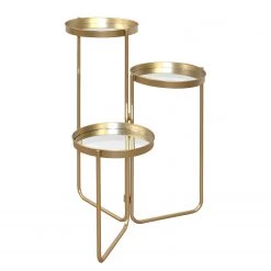 Twentyfour Sellette De Lamere - Acier - Doré - 53 x 71 x 49 cm - Ø 53 cm