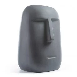 Twentyfour Objet déco Levia Moái - Polyrésine - Gris