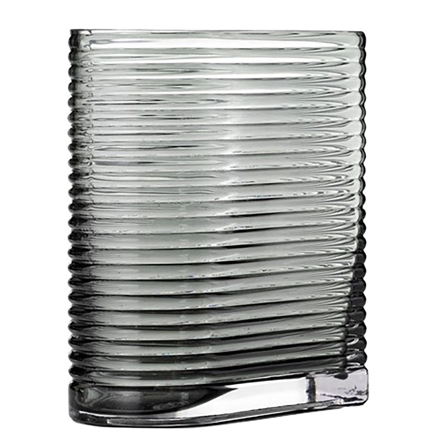 FLHF Vase Ray - 100 % verre - Noir - 13,5 cm x 17,5 cm x 8 cm 1 FLHF Vase Ray - 100 % verre - Noir - 13,5 cm x 17,5 cm x 8 cm