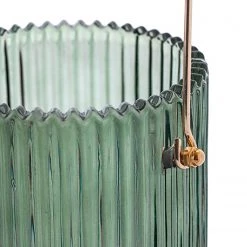 FLHF Vase Nate - 100 % verre - Vert bouteille - 11 cm x 15 cm -Pas Cher Décoration Magasin 1000333772 220218 030 DETAILS P000000001000333772