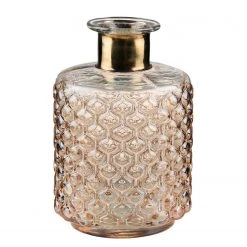 Butlers Vase GRACE - Verre coloré - Marron clair / Doré