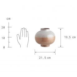 Butlers Vase LIVIA - Terracotta - Blanc / Marron -Pas Cher Décoration Magasin 1000337861 220311 500 SKETCH DETAILS P000000001000337861 sketch