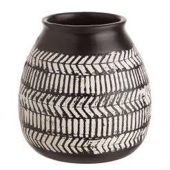 Butlers Vase MALOU II - Céramique - Noir / Blanc