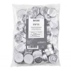 Butlers Bougies chauffe-plats FIFTY (4x 50) - Cire - Blanc