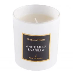 Butlers Bougie parfumée SCENTS OF HOME - Verre coloré / Cire - Blanc / Doré -Pas Cher Décoration Magasin 1000338575 220310 030 DETAILS P000000001000338575