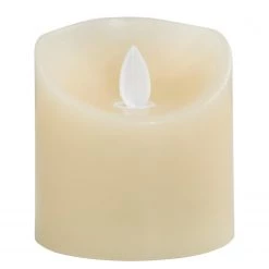 Butlers Bougie LED GLOWING FLAME - Cire / Polypropylène - Crème - Hauteur : 8 cm