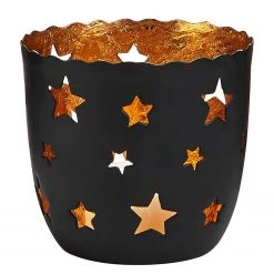 Butlers Bougeoir STERNE - Fer - Noir - Hauteur : 7 cm