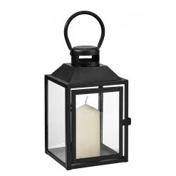 Butlers Lanterne LIGHTHOUSE - Fer / Verre - Noir - Hauteur : 24 cm -Pas Cher Décoration Magasin 1000339181 220311 030 DETAILS P000000001000339181