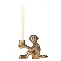 Butlers Bougeoir LE SINGE - Aluminium - Doré -Pas Cher Décoration Magasin 1000339191 220311 030 DETAILS P000000001000339191