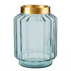 Butlers Photophore GRACE - Verre / Laiton - Vert clair