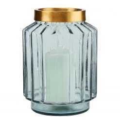 Butlers Photophore GRACE - Verre / Laiton - Vert clair -Pas Cher Décoration Magasin 1000339193 220311 030 DETAILS P000000001000339193